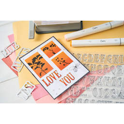Sizzix Fine Line Alpha Stamp & Framelit Set - Set of 60 completed project