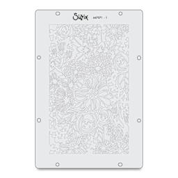Sizzix Buildables Botanicals Stencil Set showing design one