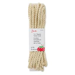 Dritz Rayon Twist Cord - Cream, 3/16" x 6 yds with packaging