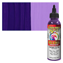 Unicorn Spit Gel Stain and Glaze - Purple Hill Majesty, 4 oz - Bottle and Swatch