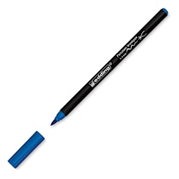 Edding 4200 Series Porcelain Brush Pen - Light Blue (Cap off)