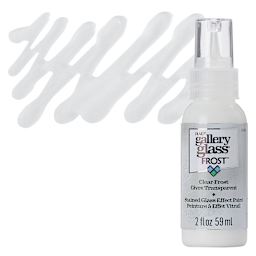 Gallery Glass Paint - Frost Clear, 2 oz bottle and swatch