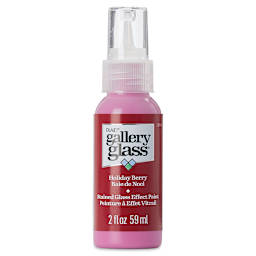 Gallery Glass Paint - Holiday Berry, 2 oz (Front of bottle)