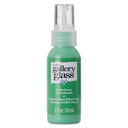 Gallery Glass Paint - Kelly Green, 2 oz (Front of bottle)