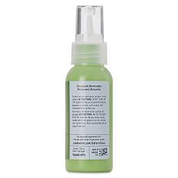 Gallery Glass Paint - Shimmer Green, 2 oz (Back of bottle)