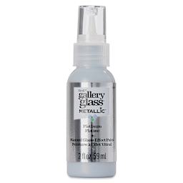 Gallery Glass Paint - Metallic Platinum, 2 oz (Front of bottle)