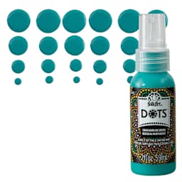 FolkArt Dots Acrylic Paint - Babbling Brook, 2 oz bottle and swatch