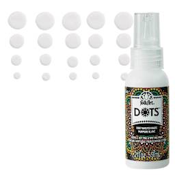 FolkArt Dots Acrylic Paint - Whisper White, 2 oz bottle and swatch