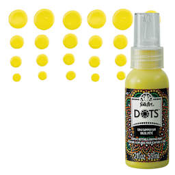 FolkArt Dots Acrylic Paint - Summer Sun, 2 oz bottle and swatch