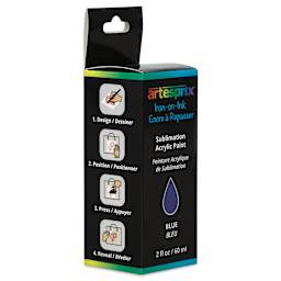 Artesprix Sublimation Acrylic Paint - Blue, 2 oz Tube (front of packaging)