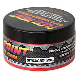 Flexi Paint Waterbased Flexible Cosplay Paint - Metallic Red, 100 g (0.22 lb) side view