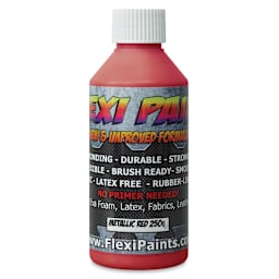 Flexi Paint Waterbased Flexible Cosplay Paint - Metallic Red, 250 g (0.55 lb)