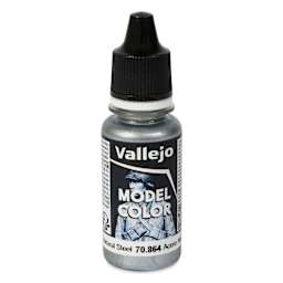 Vallejo Acrylic Model Color Paint - Natural Steel, 18 ml