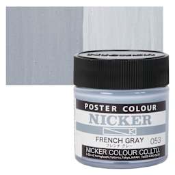 Nicker Poster Colour Paint - French Gray, 40 ml jar and swatch