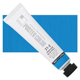 ShinHan Professional Poster Color Paint - Cerulean Blue Hue 2, 40 ml tube and swatch 