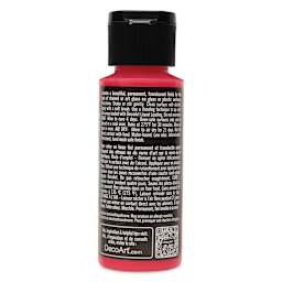 Back of DecoArt Stained Glass Paint - Red, 2 oz bottle