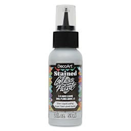 DecoArt Stained Glass Paint 3-D Liquid Leading - Silver, 2 oz Bottle
