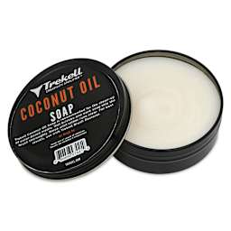 Trekell Coconut Oil Soap - 3 oz, tin open
