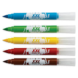 Maped Color’Peps XXL Brush Markers - Set of 5 (set centents with caps off)