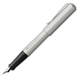 Faber-Castell Hexo Fountain Pen - Matte Silver, Fine Tip