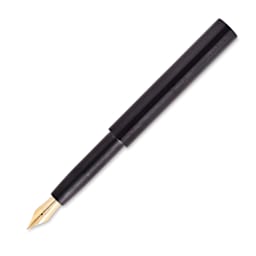 Tom's Studio Pocket Fountain Pen - Black, Medium Nib, uncapped
