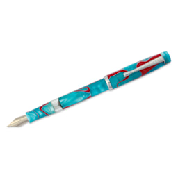 Noodler's Ink Konrad Acrylic Flex Fountain Pen - Coral Sea, cap off