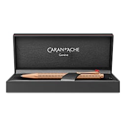 Caran d'Ache Ecridor Chevron Ballpoint Pen - Rose Gold, in packaging