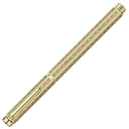 Caran d'Ache Ecridor Chevron Fountain Pen - Gilded, Medium, cap on