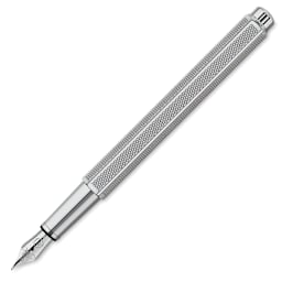 Caran d'Ache Ecridor Retro Fountain Pen - Platinum Coated, Fine Nib, out of packaging (image shows a different size nib)