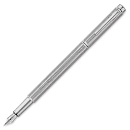 Caran d'Ache Ecridor Retro Fountain Pen - Platinum Coated, Broad Nib (image shows a different size nib)