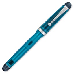 Pilot Custom 74 Fountain Pen - Teal, Fine, cap on