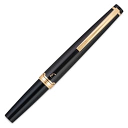 Pilot E95S Fountain Pen - Black, cap open