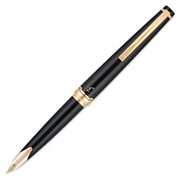 Pilot E95S Fountain Pen - Black, cap removed (image may show a different size nib)