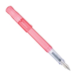 Pilot Kakuno Fountain Pen - Coral, Medium Nib, cap off