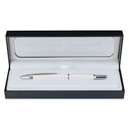 Pilot Vanishing Point Decimo Fountain Pen - White, Medium, inside of the packaging