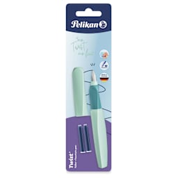 Pelikan Twist Fountain Pen - Neon Mint, Medium Tip, front of the packaging