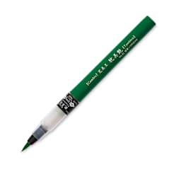Kuretake Cambio Tambien Brush Pen - Viridian - with cap removed