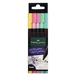 Faber-Castell Black Edition Grip Fineliners - Pastel Colors, Set of 5, front of the packaging