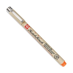 Sakura Pigma Sketch Brush Pen - Orange, cap on