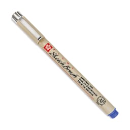 Sakura Pigma Sketch Brush Pen - Blue, cap on