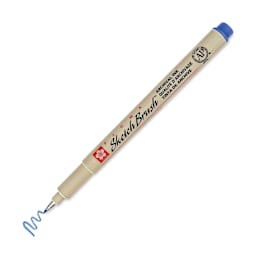 Sakura Pigma Sketch Brush Pen - Blue, cap off