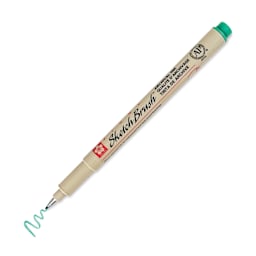 Sakura Pigma Sketch Brush Pen - Green, cap off