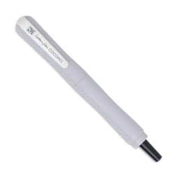 Kuretake Zig Cocoiro Letter Pen - Fog Gray, Extra Fine Brush Nib, nib removed to show ink cartridge