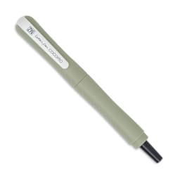 Kuretake Zig Cocoiro Letter Pen - Smoky Olive, Extra Fine Brush Nib, nib removed to show ink cartridge