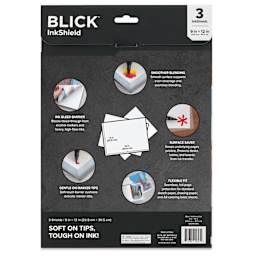 Blick InkShield - 9" x 12", Pkg of 3, back of package