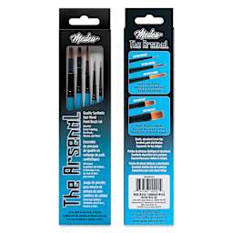 Iwata Medea Arsenal Paint Brush Set - Set of 5, front and back of packaging