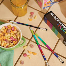 Blackwing Volume 343 Pencils - Set of 12, pencils and packaging on tabletop