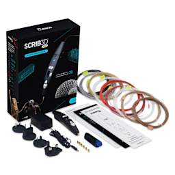 Scrib3D Pro 3D Printing Pen Set, set contents with packaging