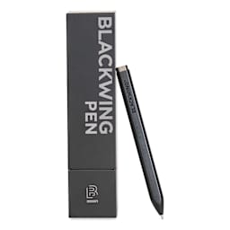 Blackwing Pen - Black, packaging and pen