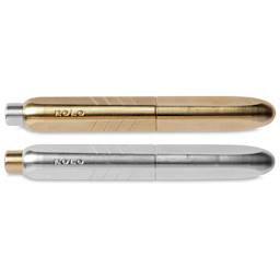 Kolo Tino Raw Metal Fountain Pens, capped